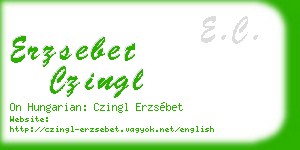 erzsebet czingl business card