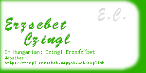 erzsebet czingl business card